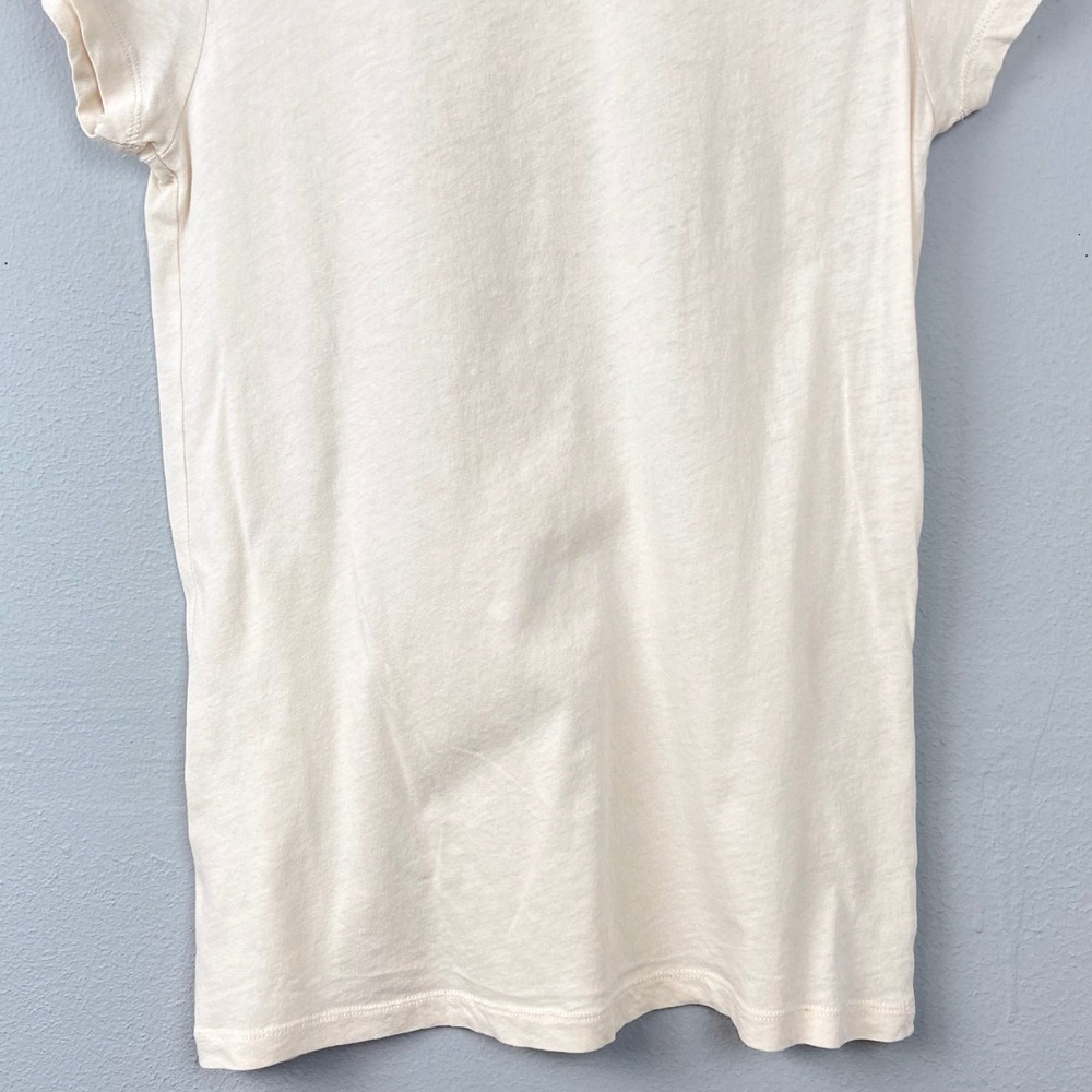 J.Crew Beaded Floral Sequin Embellished T Shirt Top Size M Y2K Fairy Baby Tee - Picture 10 of 10